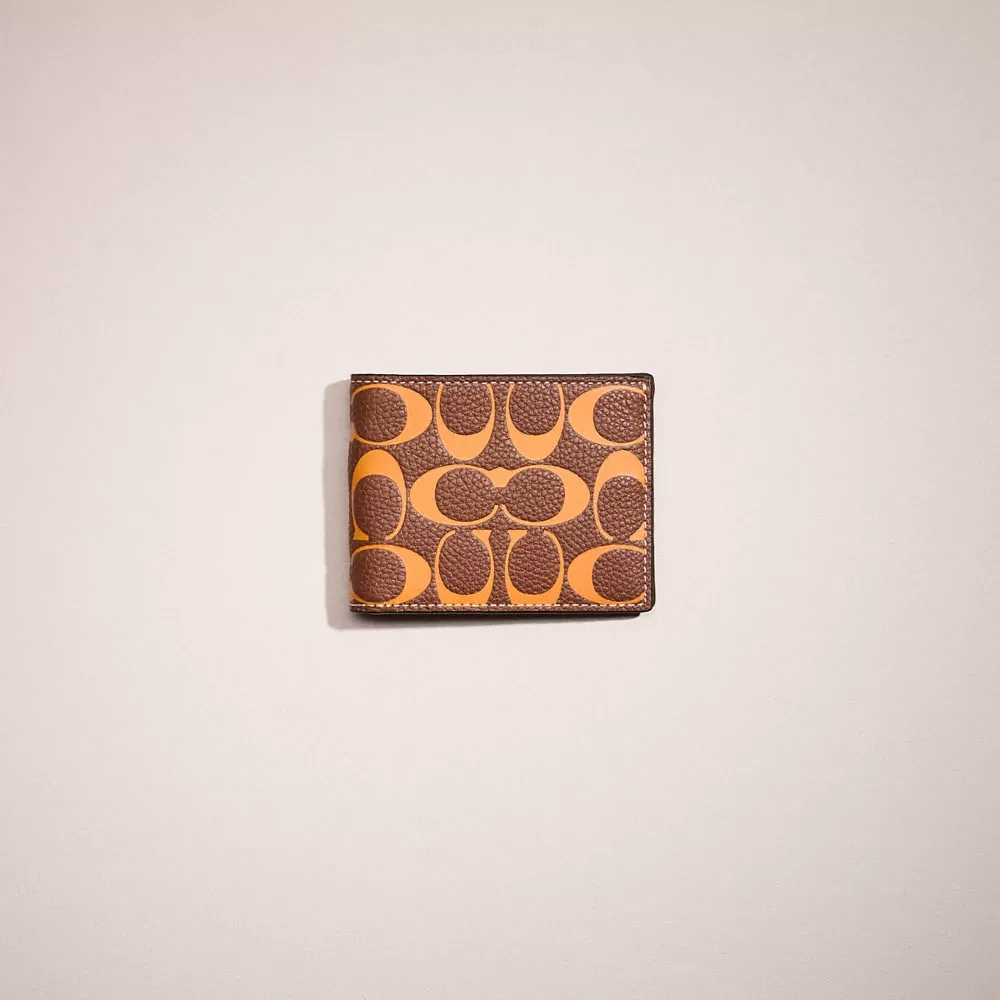 Restored Slim Billfold Wallet In Signature Leather