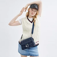 Soft Tabby Shoulder Bag In Signature Denim