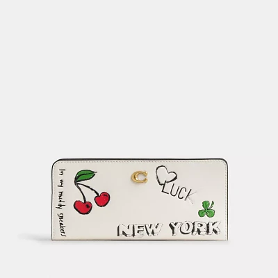 Essential Slim Wallet With Sketch Print