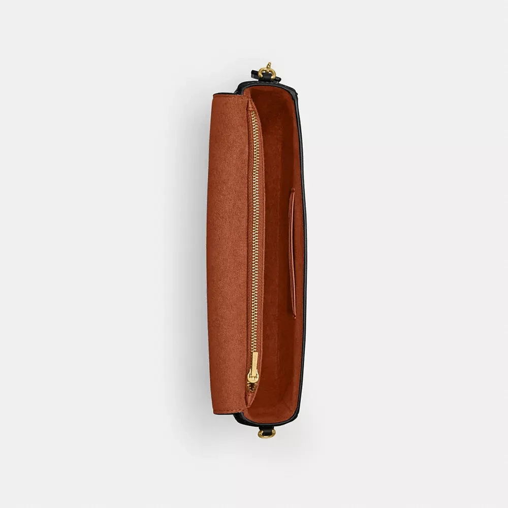 Brook Flap Chain Bag Signature Denim