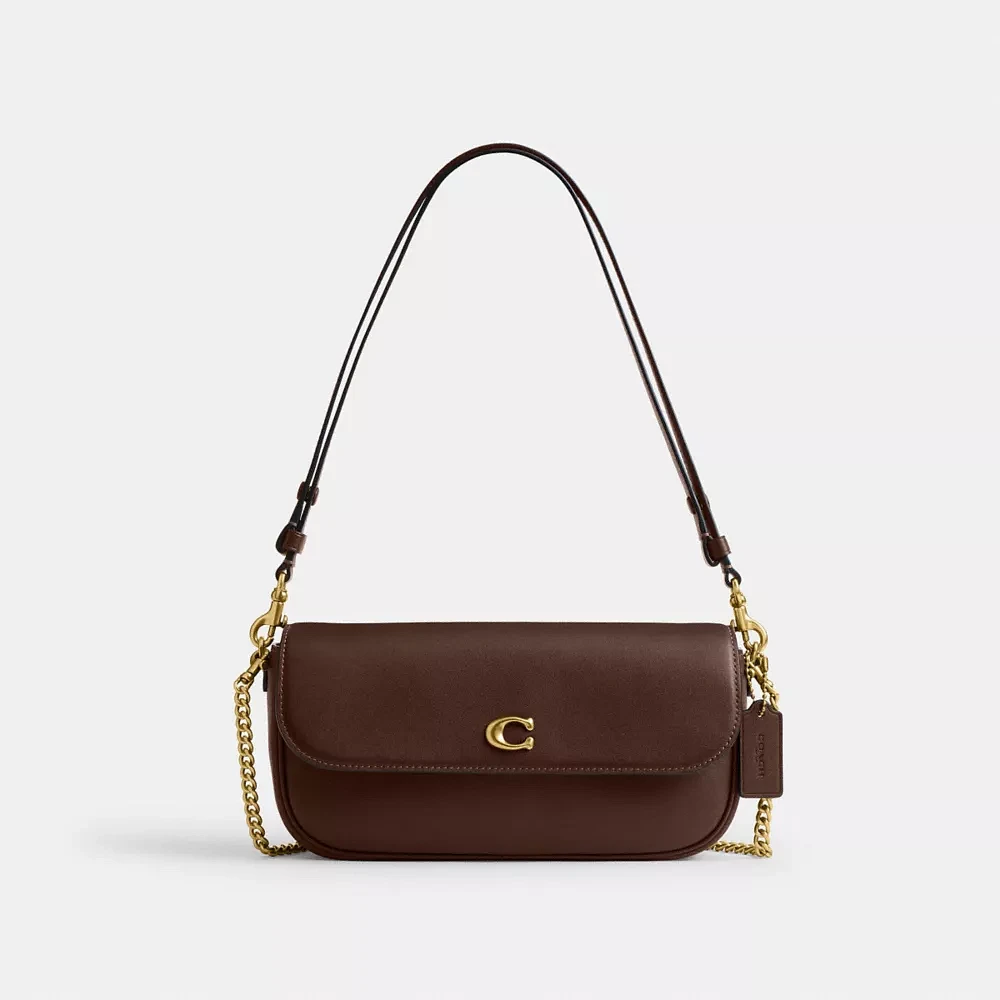 Brook Flap Chain Bag Signature Denim