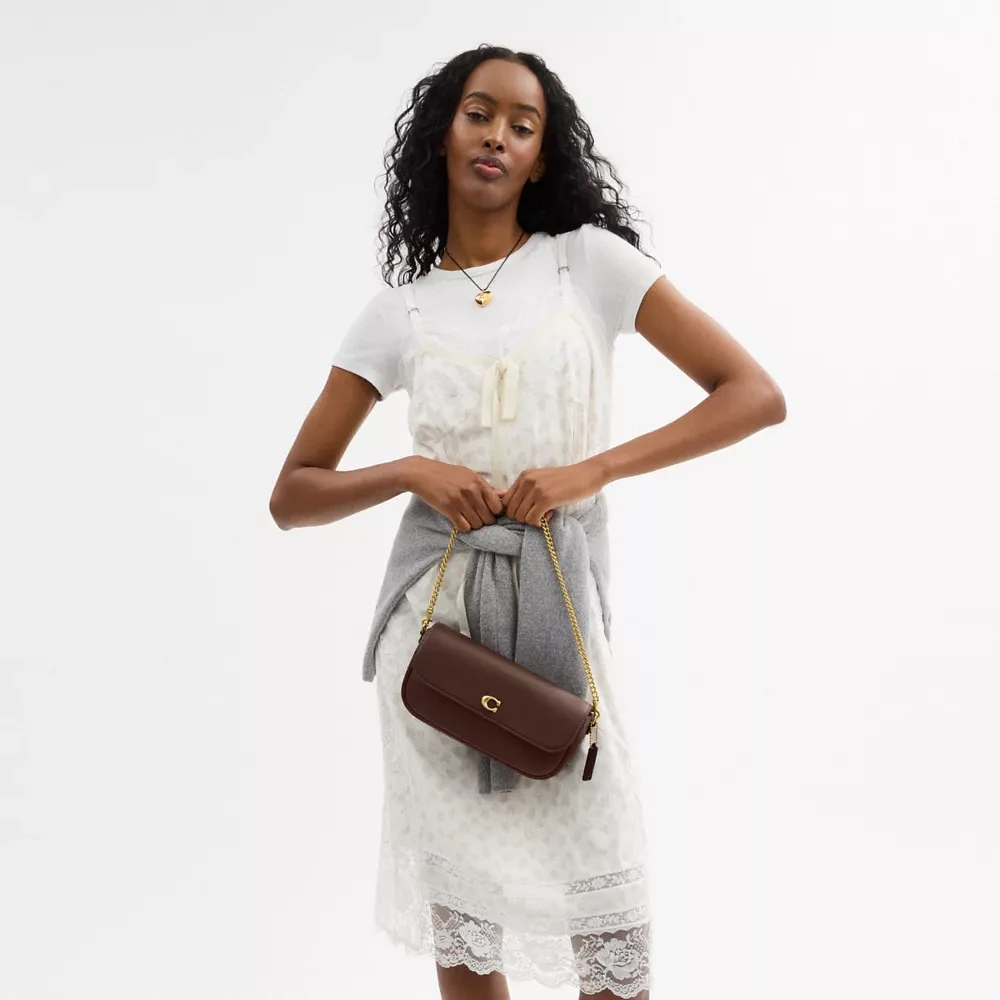 Brook Flap Chain Bag Signature Denim