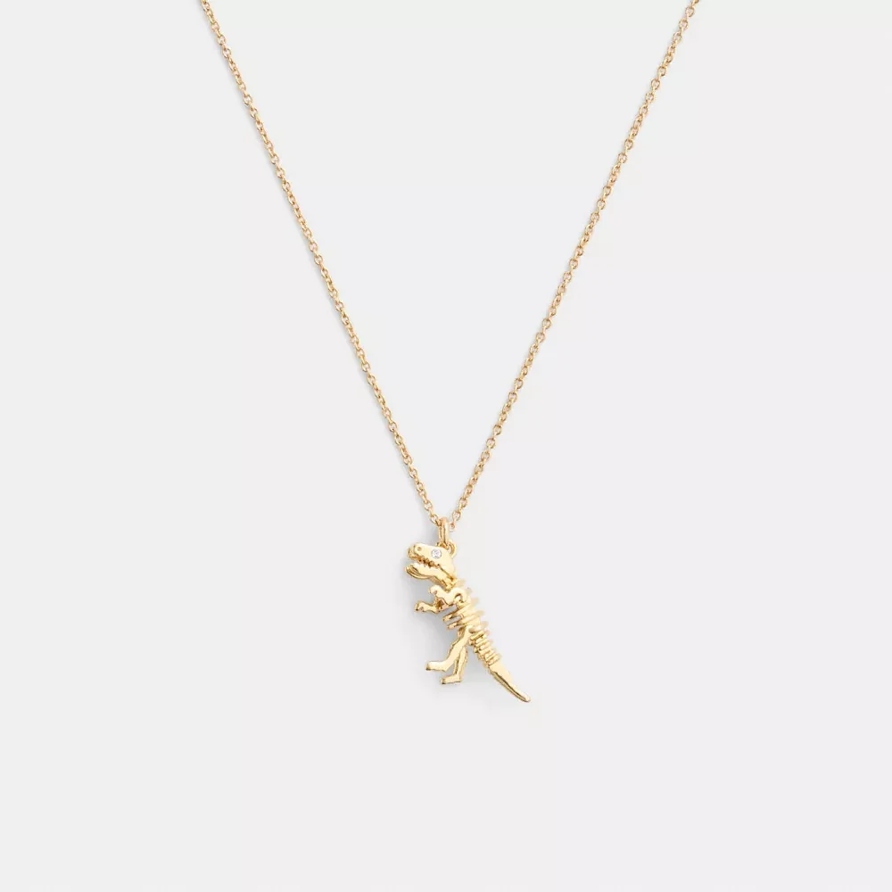 Skeletal Rexy Pendant Necklace