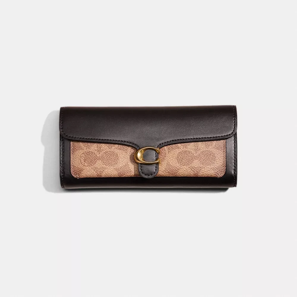 Restored Tabby Long Wallet In Colorblock Signature Canvas