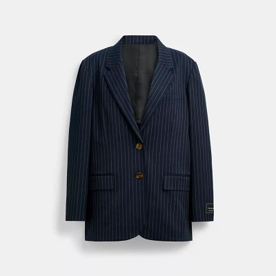 Single Breasted Pinstripe Blazer