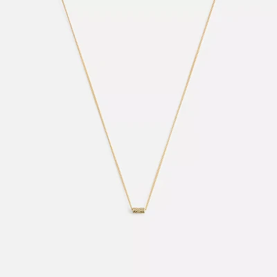 Quilted Signature Bead Pendant Necklace
