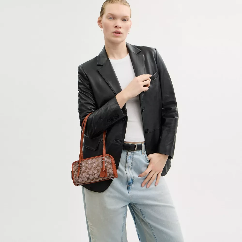 Swing Zip Bag 20 In Crystal Signature Jacquard