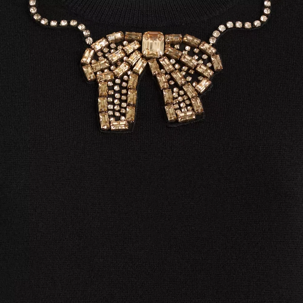 Restored Crystal Embellished Sweater Dress