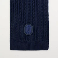 Restored Double Signature Retro Patch Knit Scarf