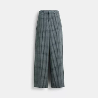 Wide Leg Patterned Trousers