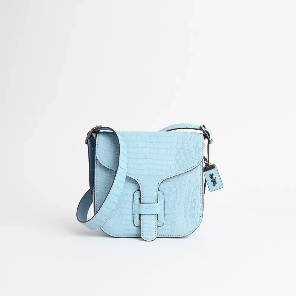Restored Courier Bag In Crocodile