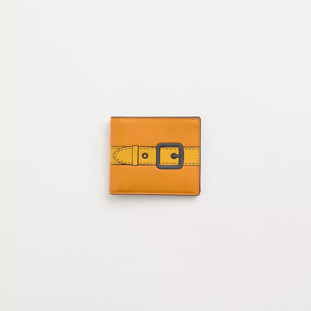 Restored Double Billfold Wallet With Trompe L'oeil