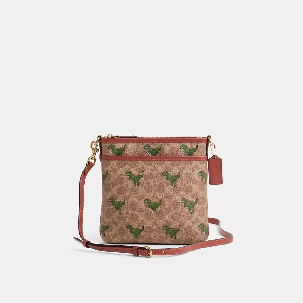 Restored Kitt Messenger Crossbody Bag In Signature Canvas With Rexy Print