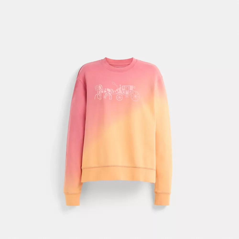 Restored Ombre Horse And Carriage Crewneck