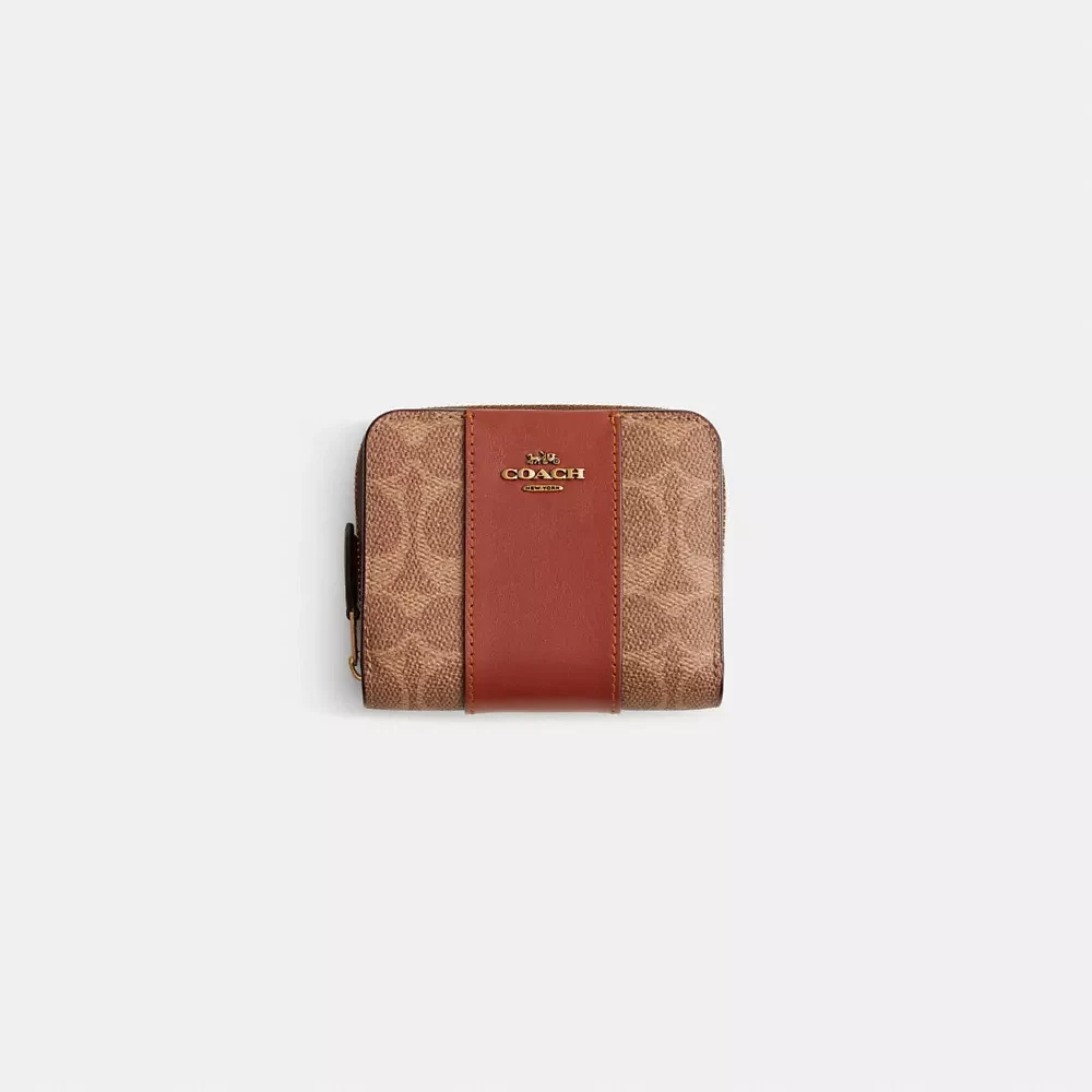Restored Billfold Wallet In Colorblock Signature Canvas