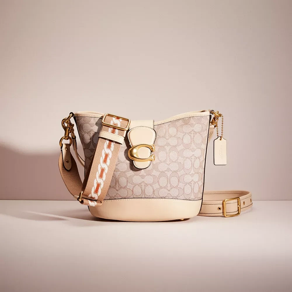 Restored Tali Bucket Bag In Signature Jacquard