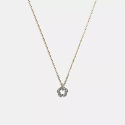Pavé Tea Rose Pendant Necklace
