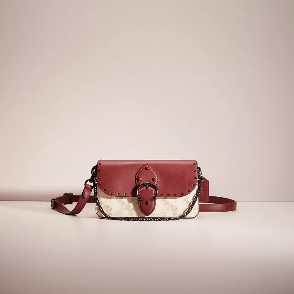 Restored Beat Crossbody Clutch With Horse And Carriage Print