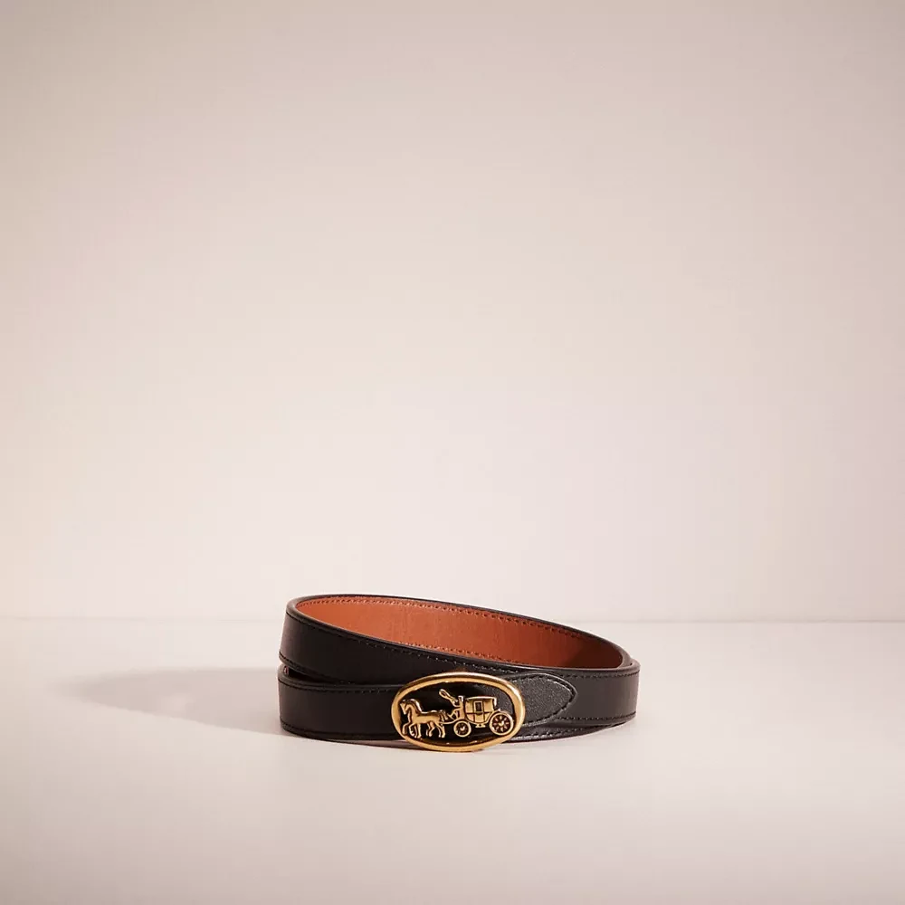Restored Horse And Carriage Buckle Reversible Belt, 20 Mm