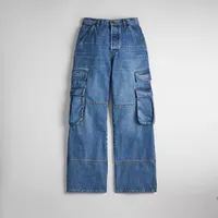 Denim Cargo Pants