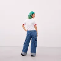 Denim Cargo Pants