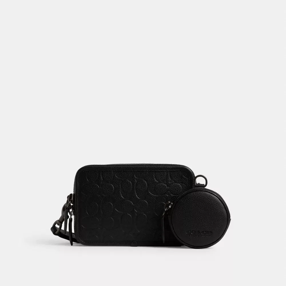 Charter Crossbody Bag With Hybrid Pouch In Signature Leather