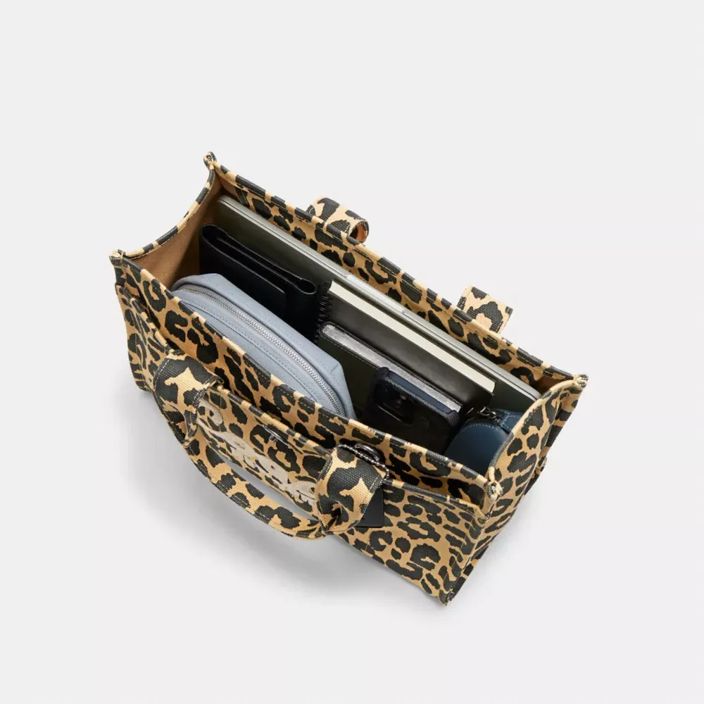 Cargo Tote Bag With Leopard Print