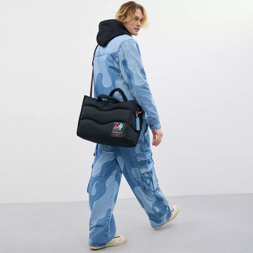 Coachtopia Loop Tote With Wavy Quilting