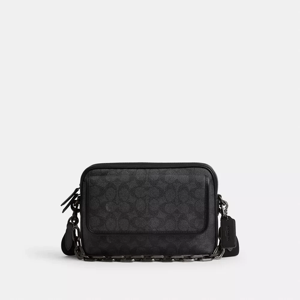 Charter Flap Crossbody Bag 24 Signature Canvas
