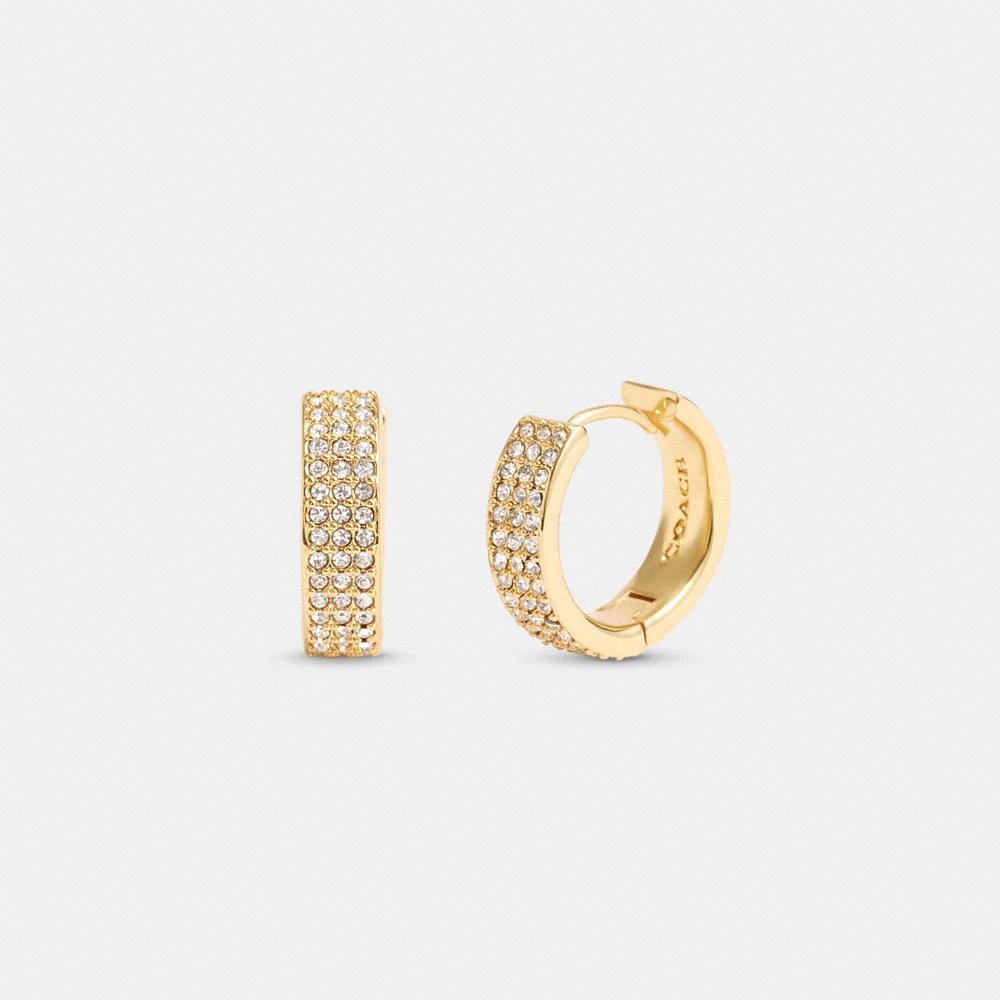Pavé Huggie Earrings
