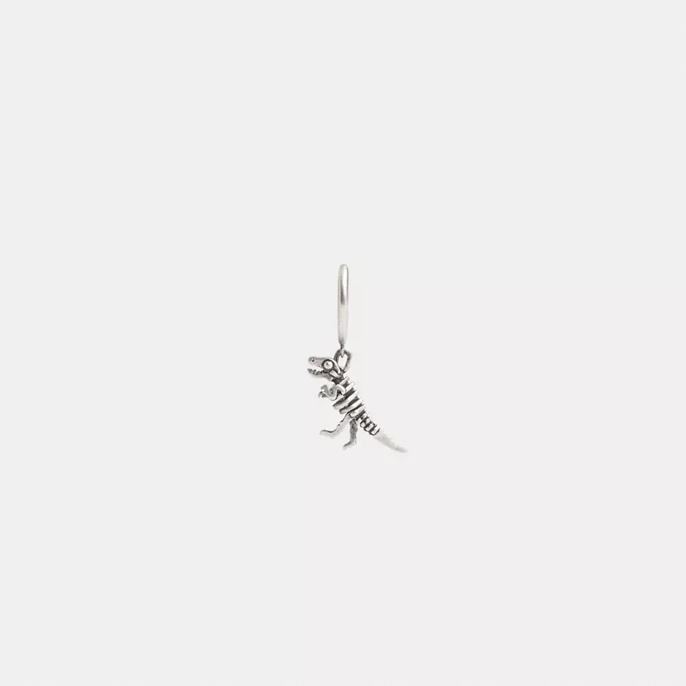 Sterling Silver Skeletal Rexy Huggie Earring