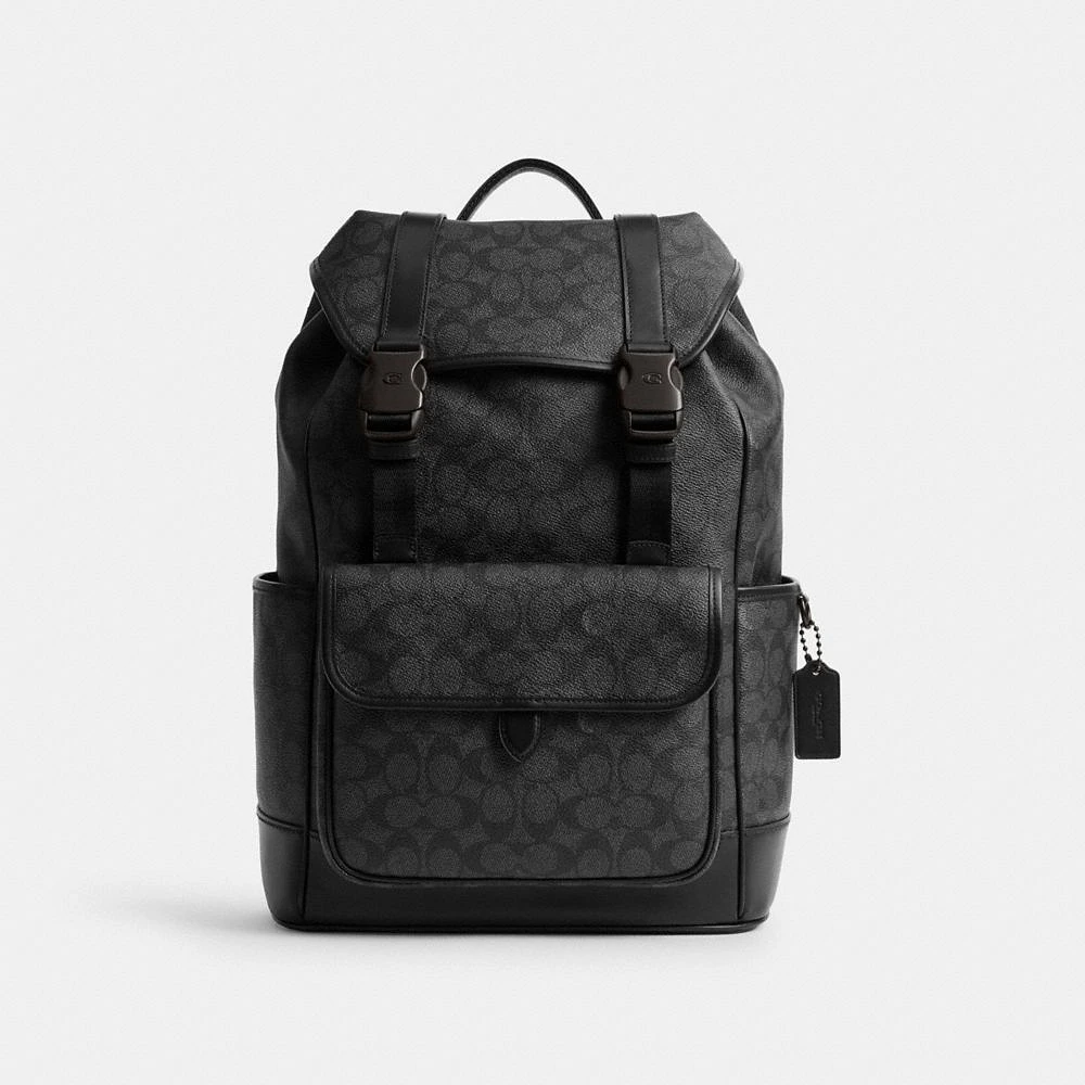 League Flap Backpack Signature Canvas