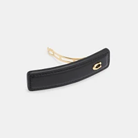 Signature Leather Barrette