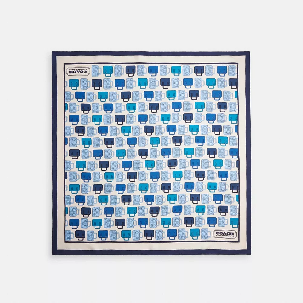Trompe L'oeil Bag Print Silk Square Scarf