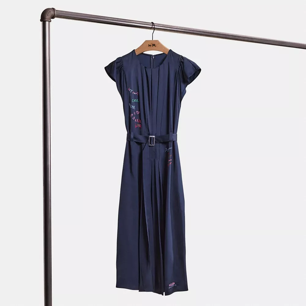 Restored Sleeveless Pleated Dress