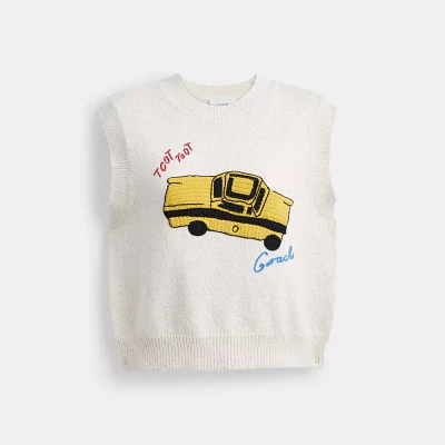 Sketch Print Sweater Vest