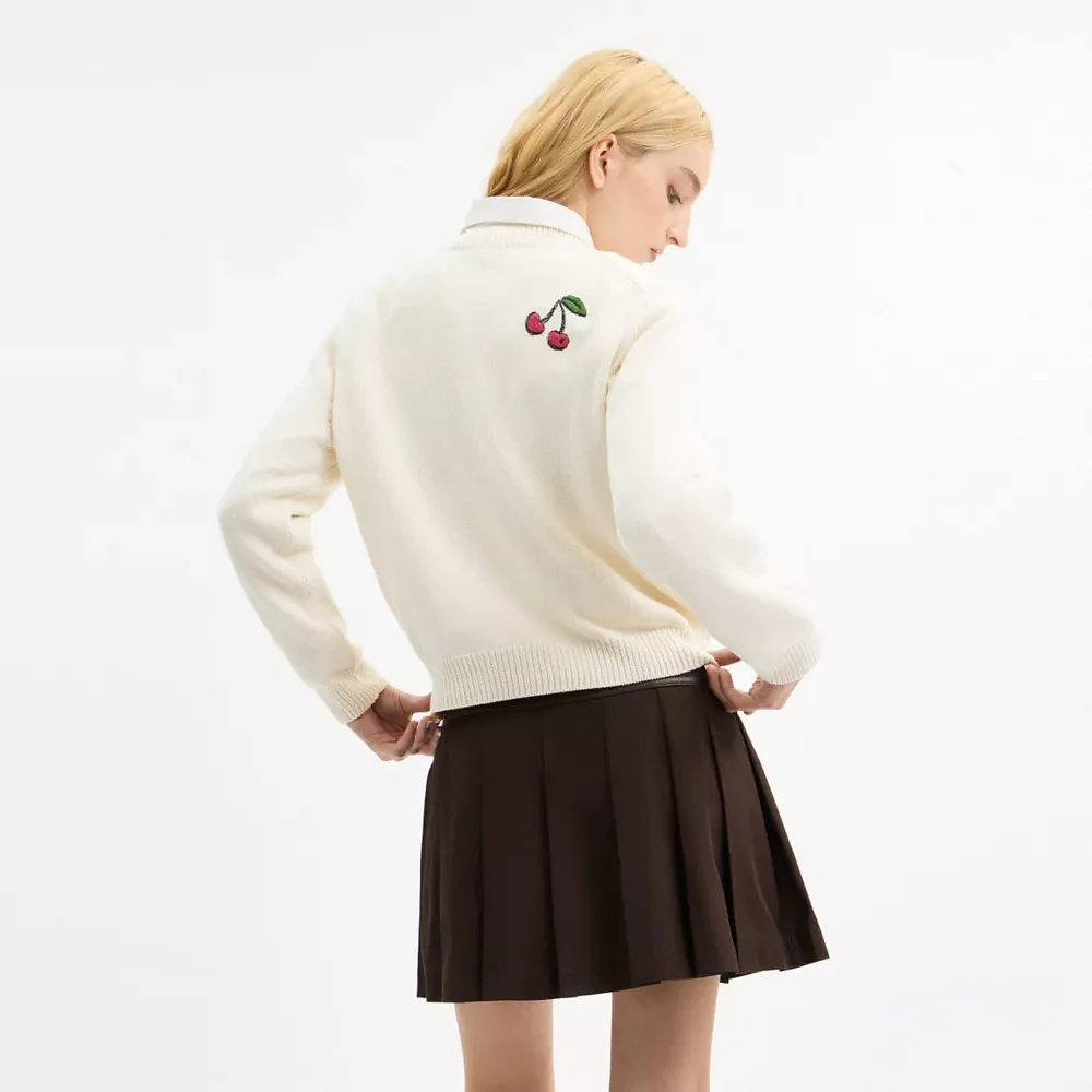 Sketch Print Crewneck Sweater Organic Cotton