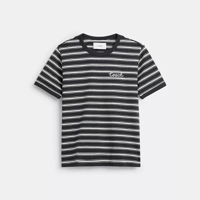 Striped Signature Ringer T Shirt Organic Cotton