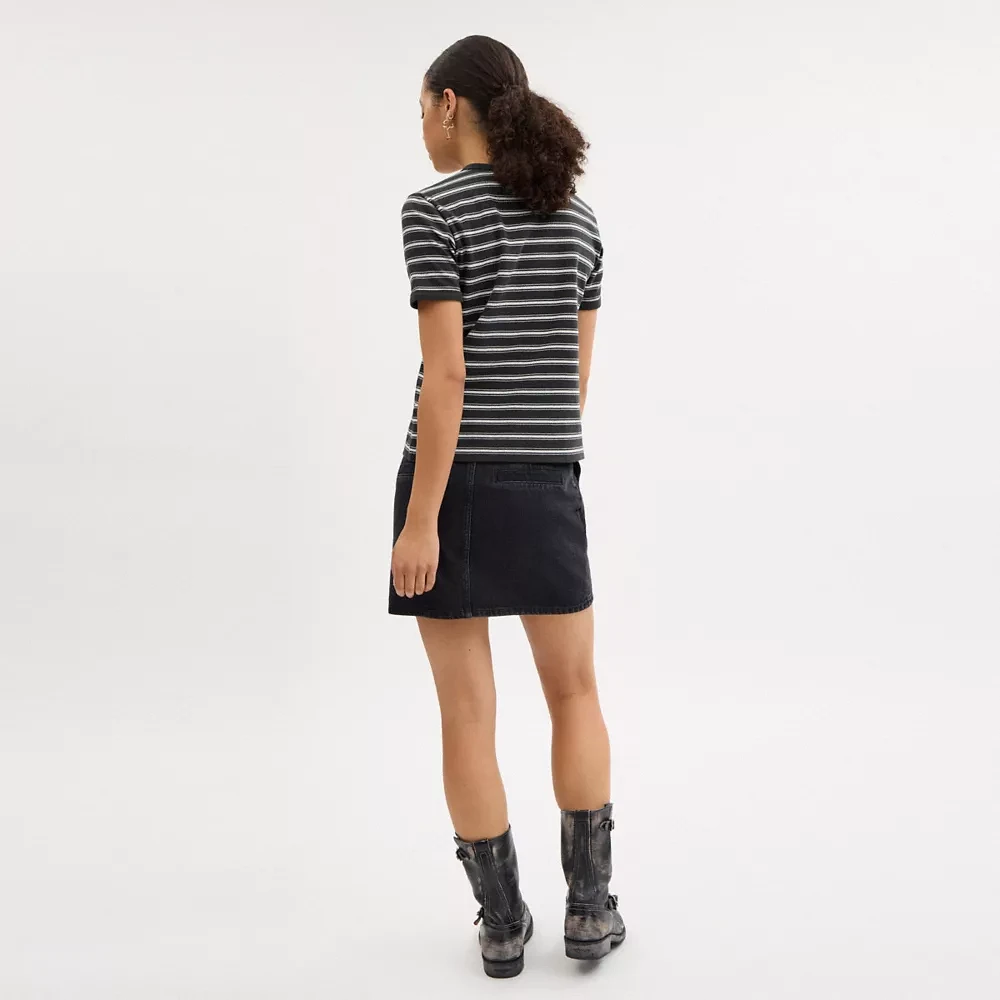 Striped Signature Ringer T Shirt Organic Cotton