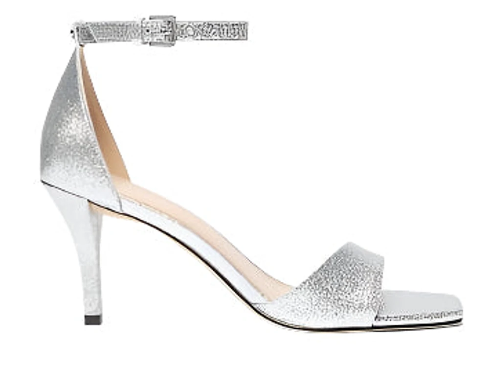 Michael Kors Jaida Metallic Leather Sandal: Silv