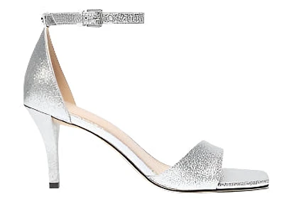 Michael Kors Jaida Metallic Leather Sandal: Silv