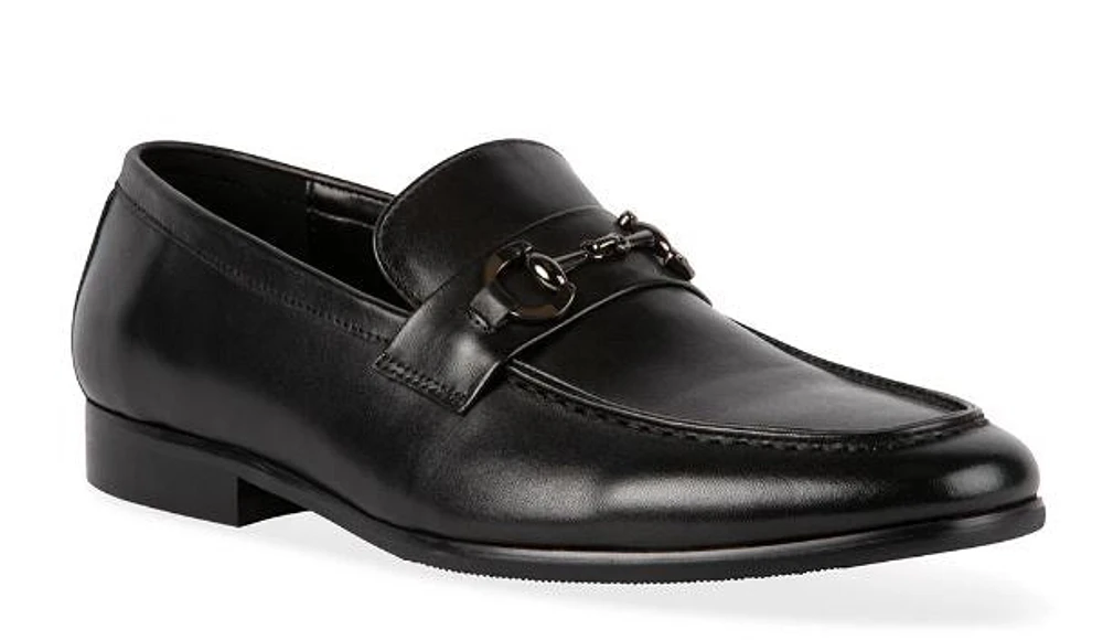 Steve Madden Men's Leather Ledger Dress Shoes: blk