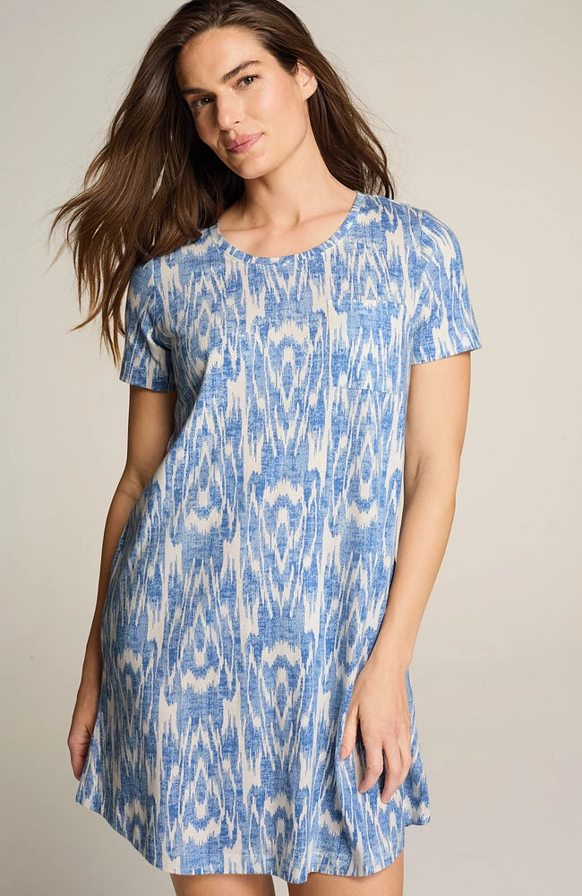 sleep ultrasoft patch-pocket gown