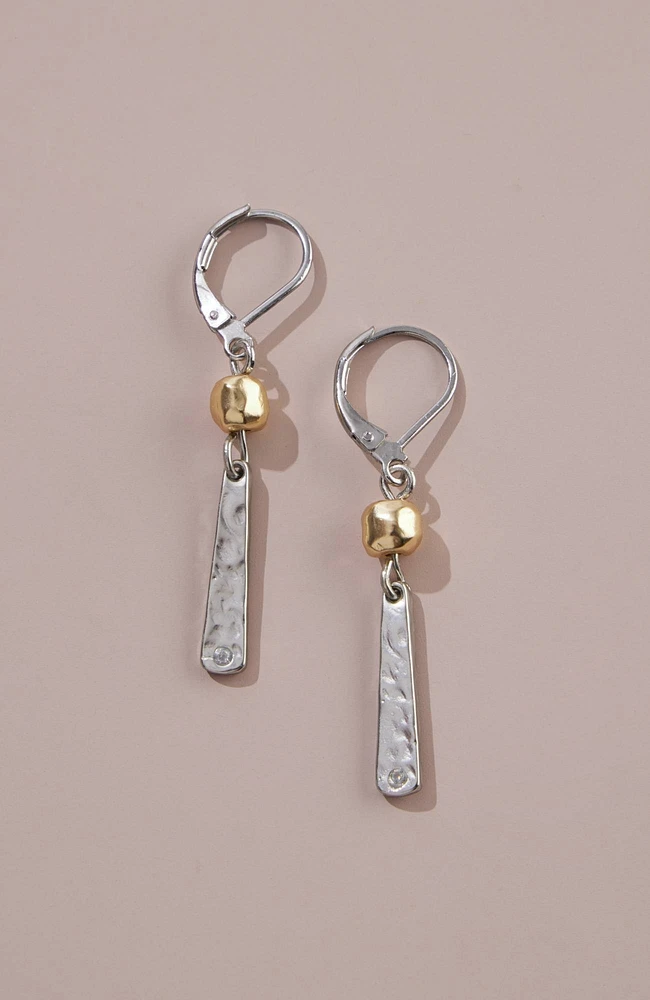 golden hour linear-bar earrings