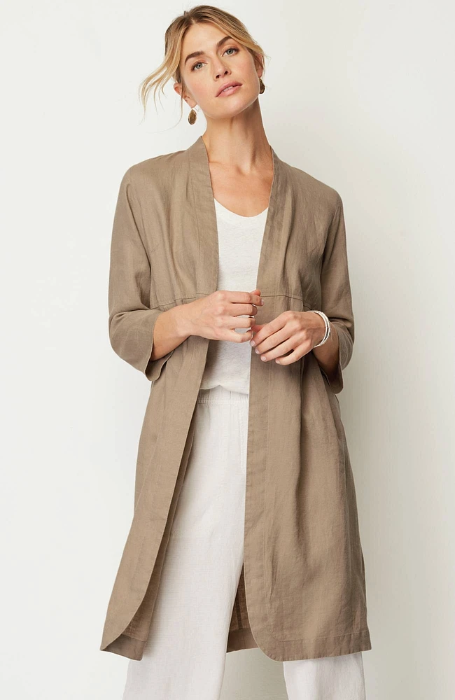 pure jill linen duster jacket