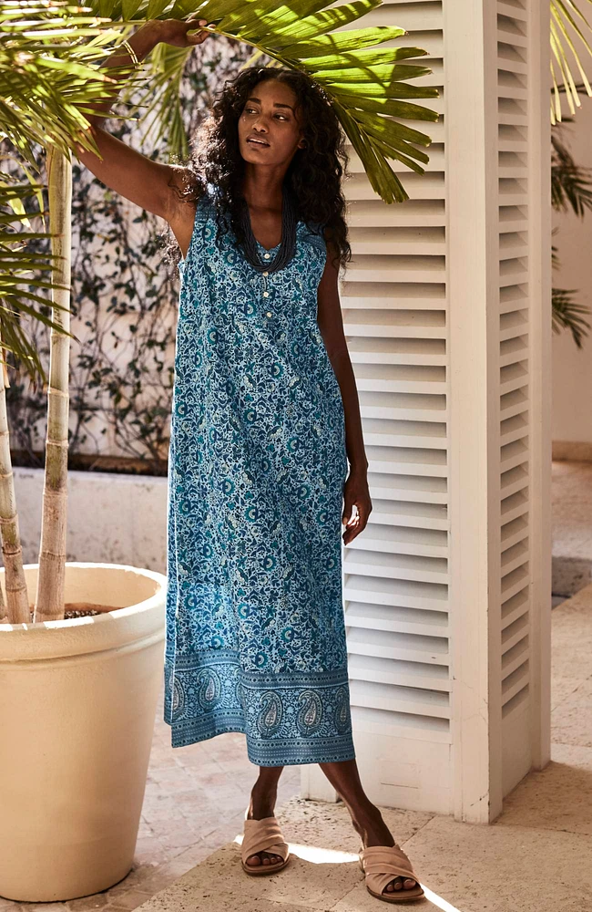 pure jill waist-seamed maxi dress