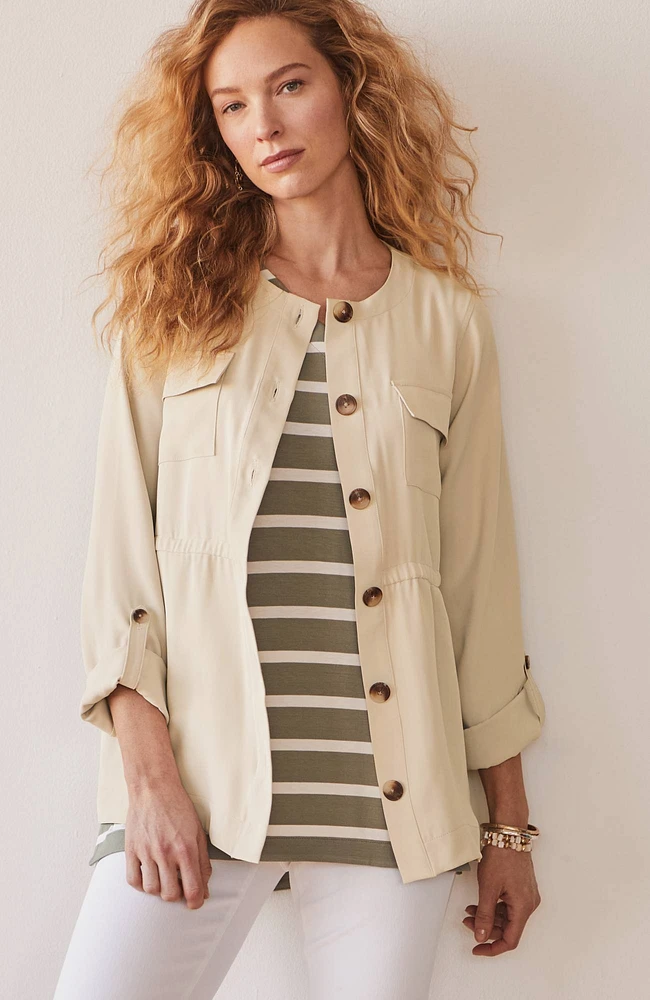 wearever easy-care button-front jacket