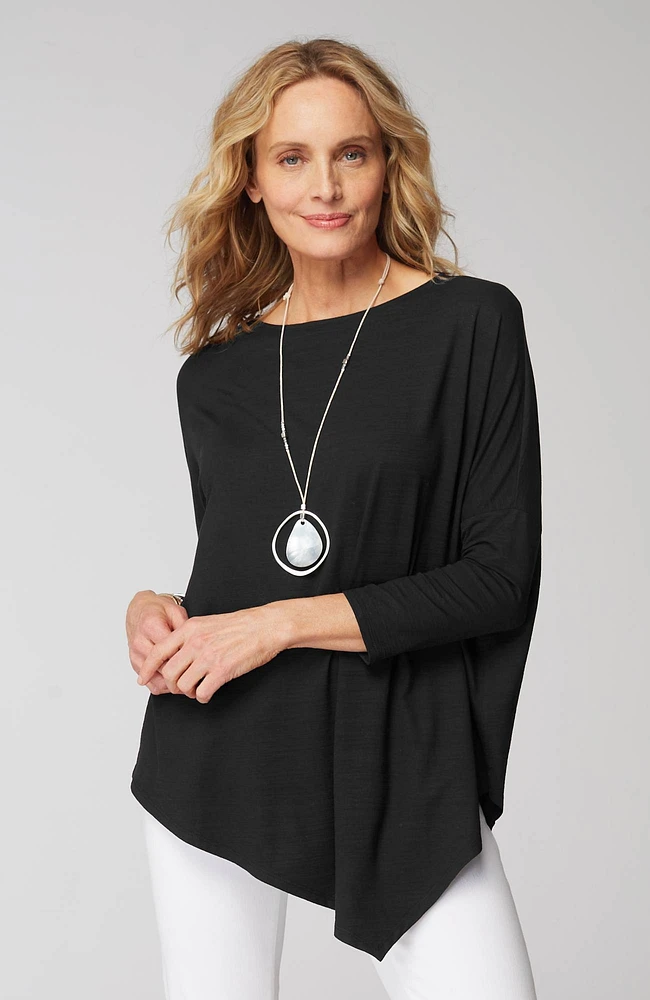 wearever asymmetric slub-knit top