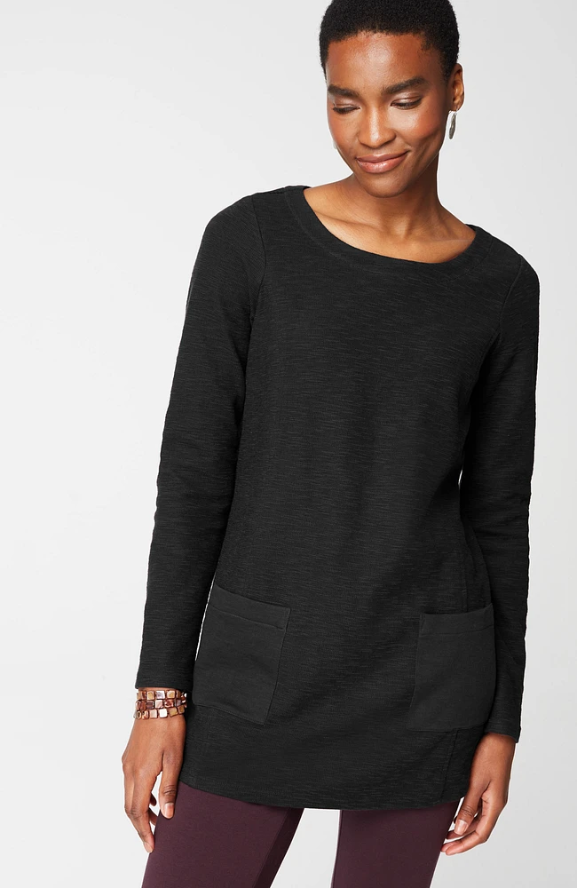 pure jill organically grown cotton a-line tunic