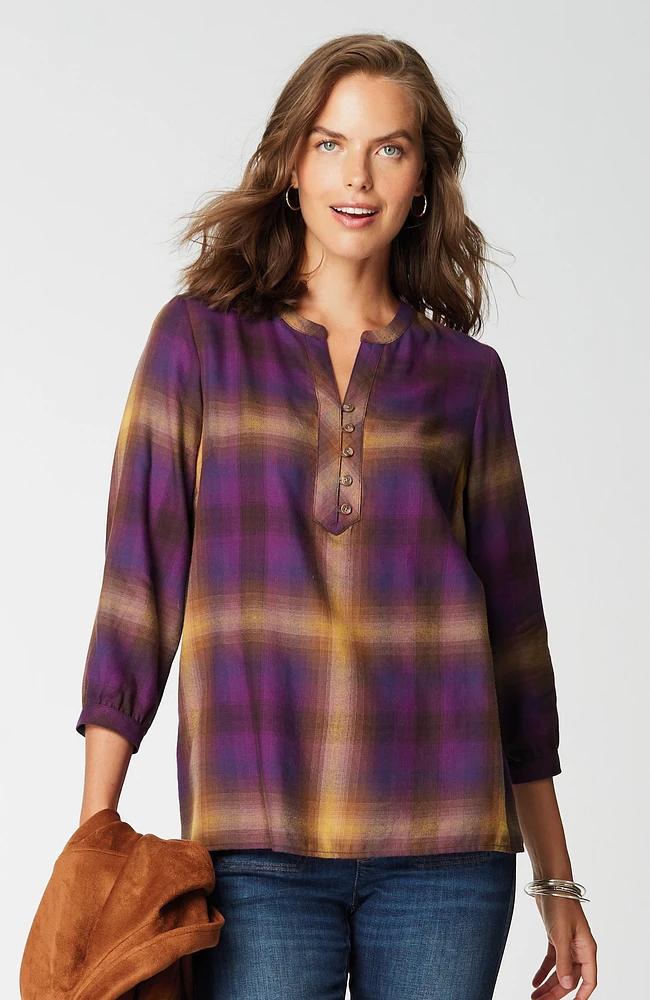 soft-brushed plaid popover